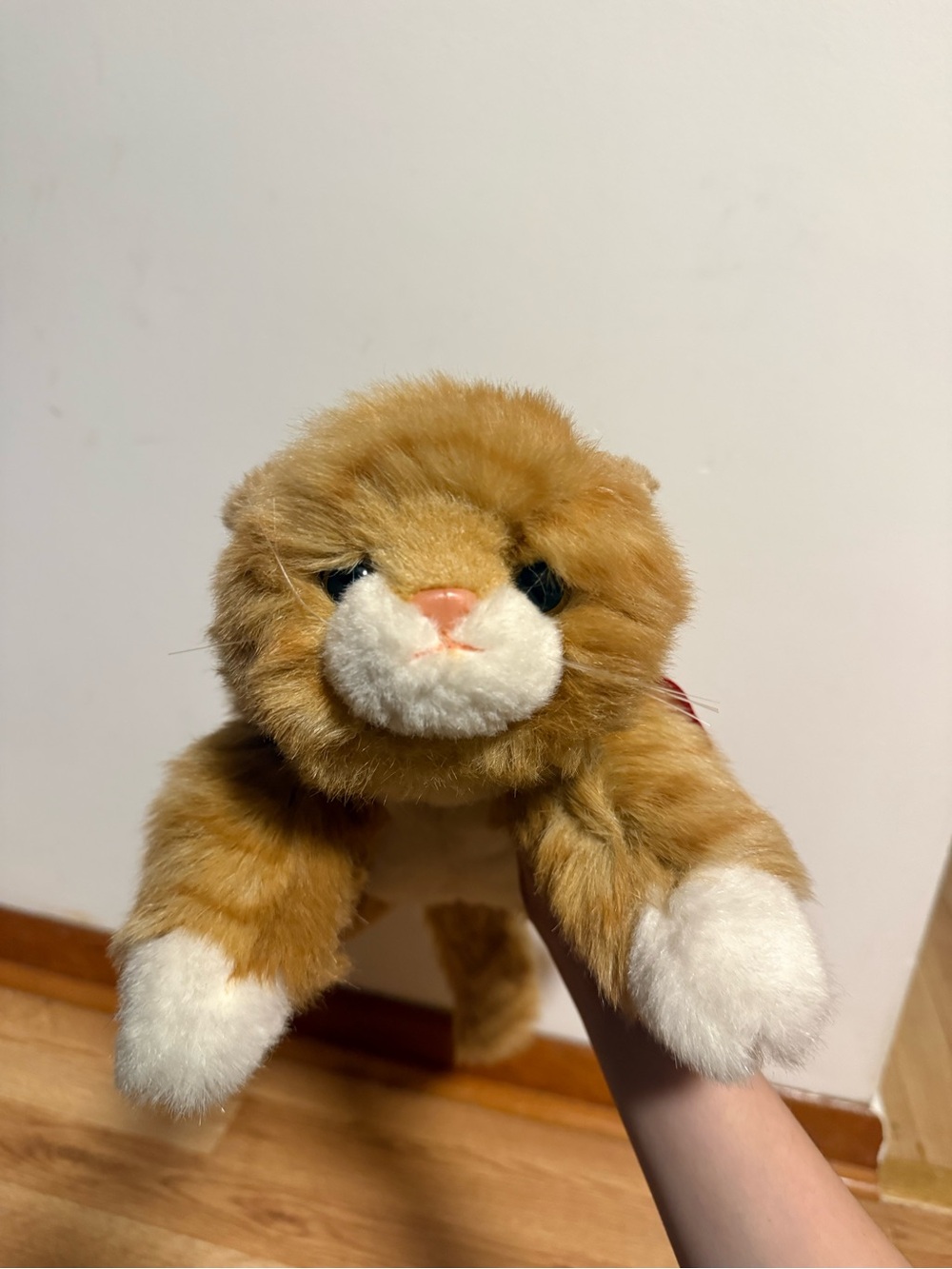 Vintage Ty AL E CAT Orange Tabby Kitten 1995 13" Plush Stuffed Animal Rare HTF